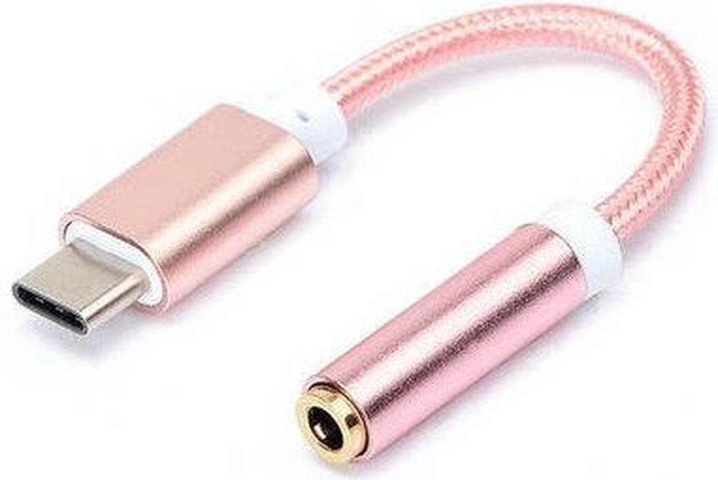 Переходник для наушников USB Type C - 3.5 мм, розовое золото фото