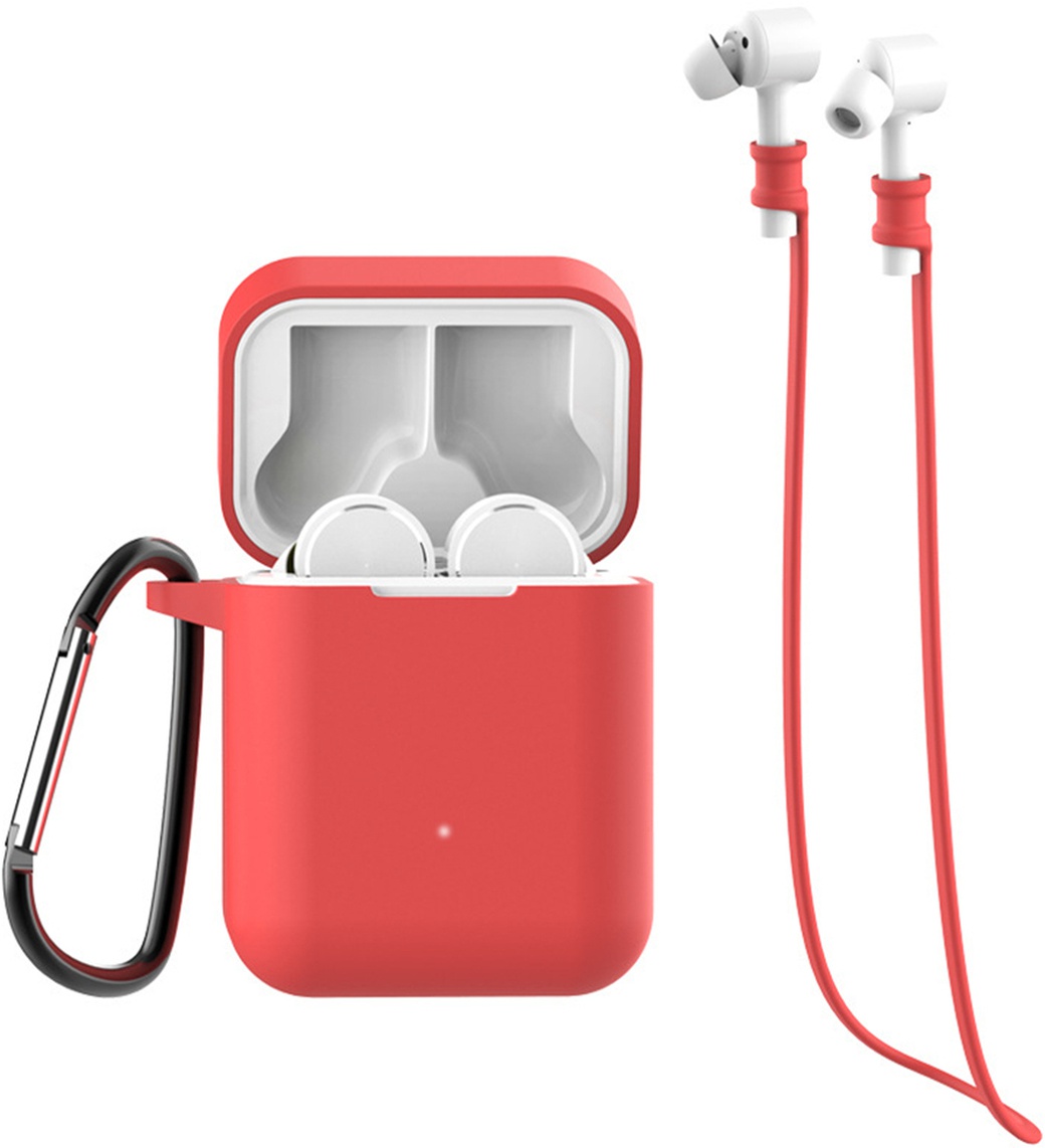 Чехол для беспроводной гарнитуры Bakeey 3 в 1 Xiaomi Air Bluetooth, красный фото