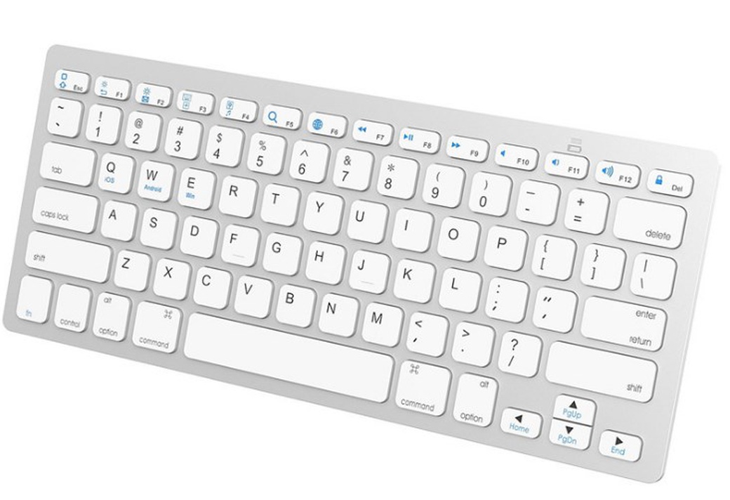 Беспроводная клавиатура X5 Bluetooth 3.0 для смартфонов, планшетов, белый ф...