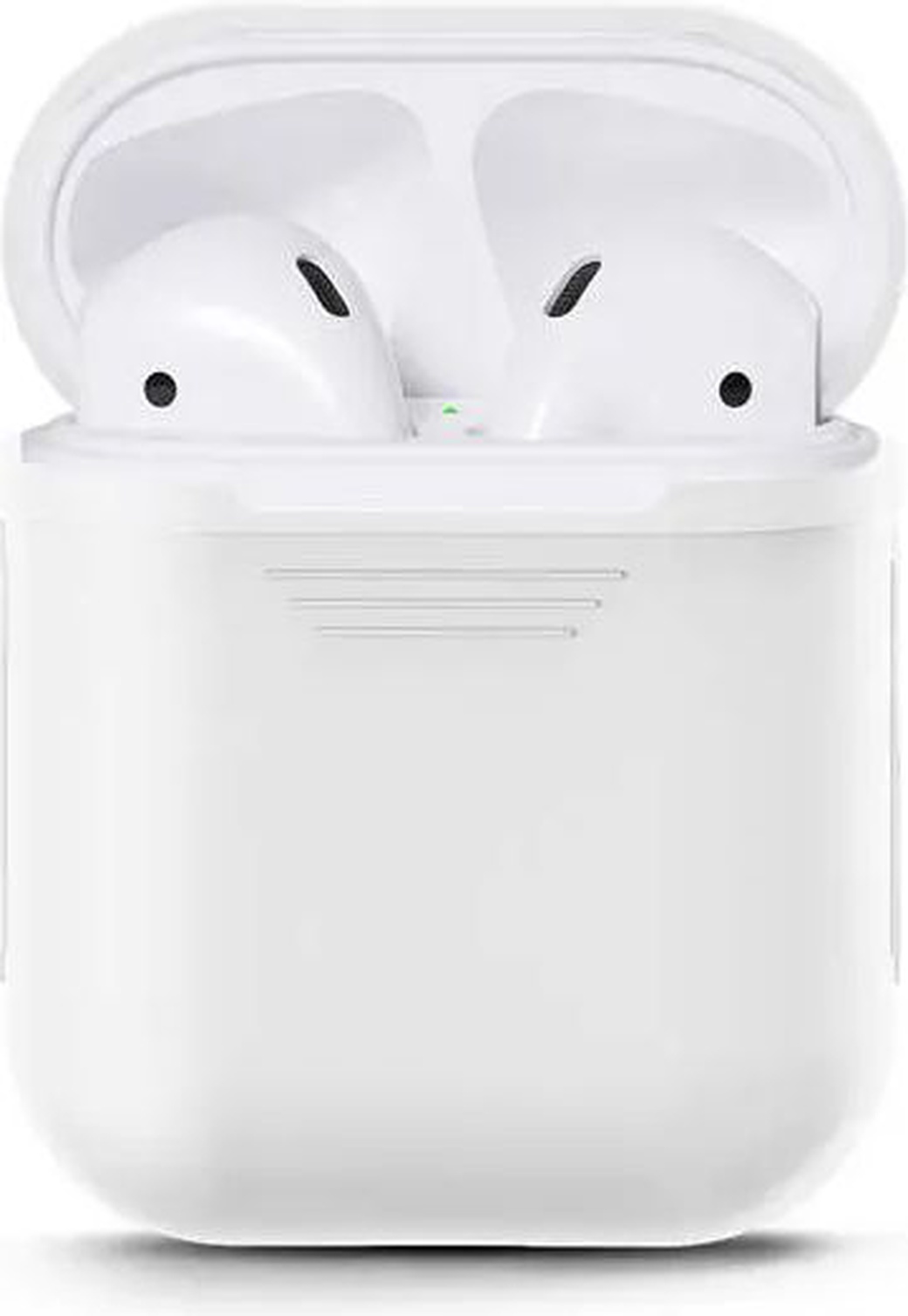 Противоударный силиконовый чехол для Apple Airpods, белый фото