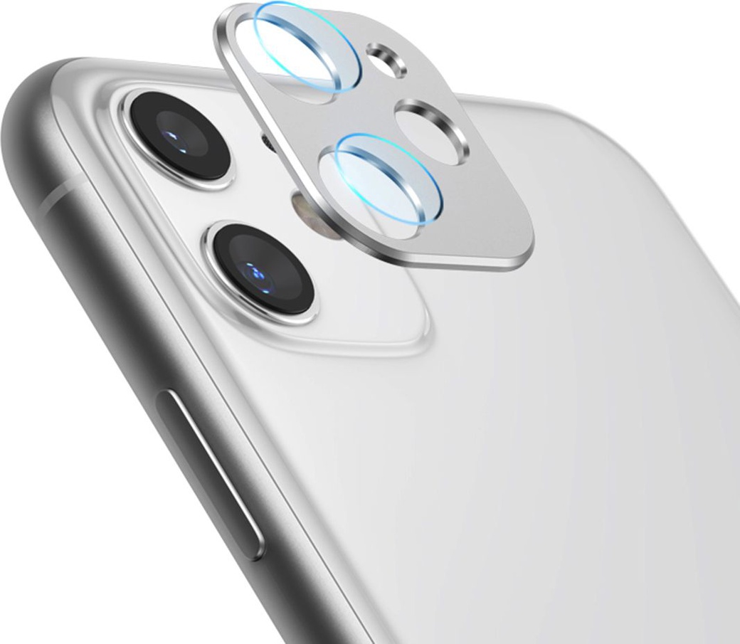 Стекло 3D + кольцо с защитой от царапин на линзе для iPhone 11 Pro, серебристый фото