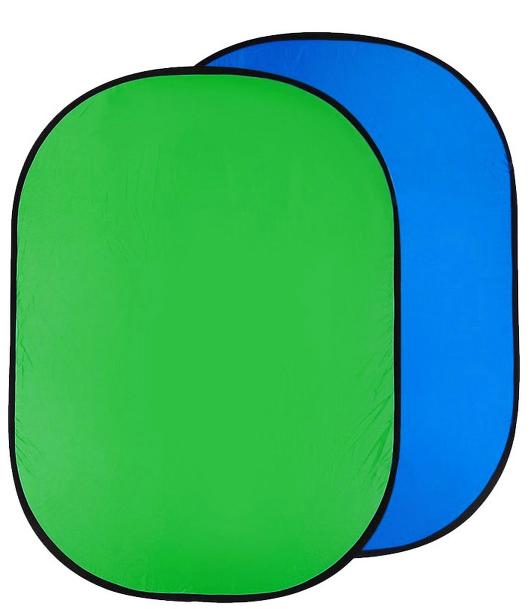 Фон складной Raylab RF-12 хромакей муслиновый Green/Blue 100*150см (зеленый/синий) фото