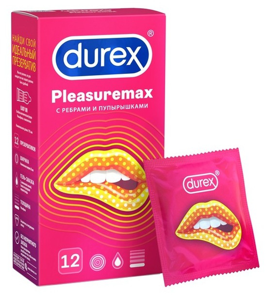 Презервативы Дюрекс Pleasuremax (ребра/пупыр) №12 фото