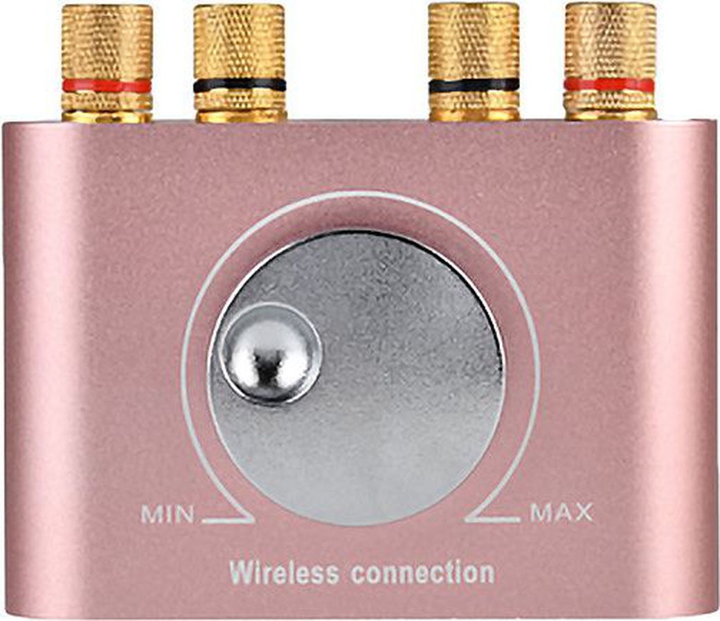 Беспроводной мини-цифровой усилитель, розовое золото фото