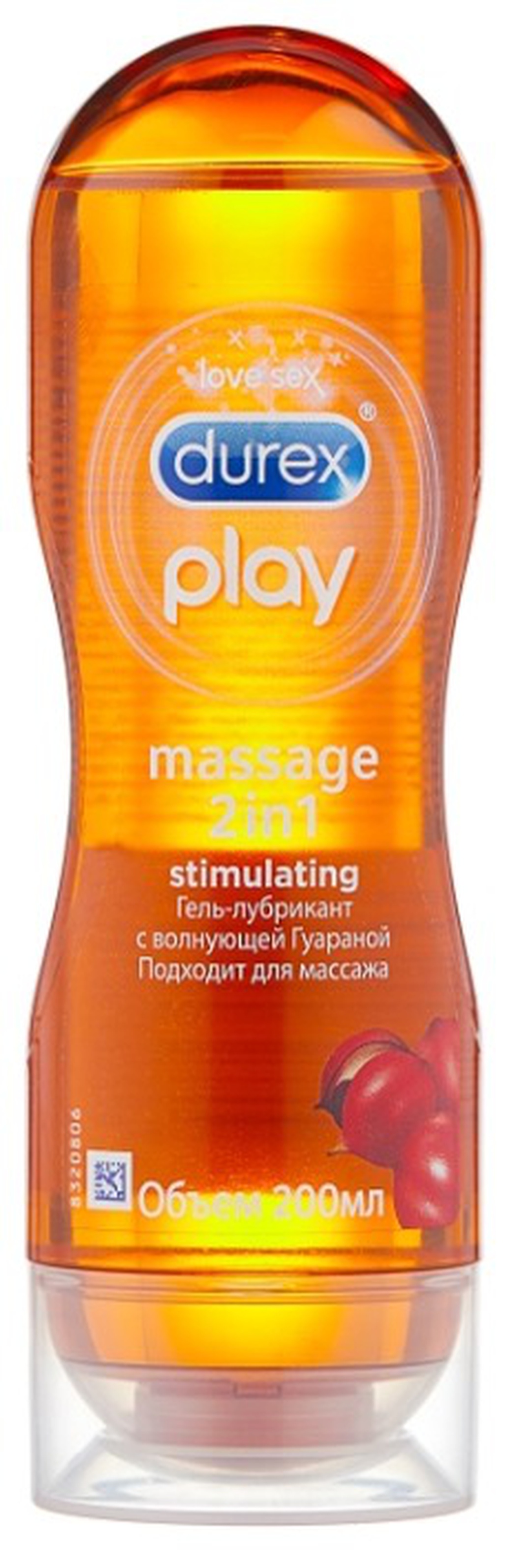 Гель-смазка Дюрекс Play Massage 2в1 с гуараной 200мл фото