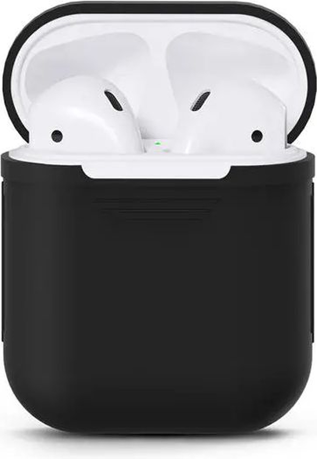 Противоударный силиконовый чехол для Apple Airpods, черный фото