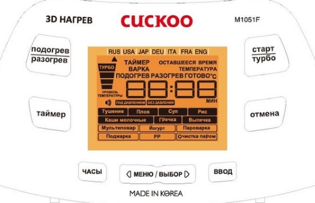 Мультиварка Cuckoo CMC-M1051F Белая фото