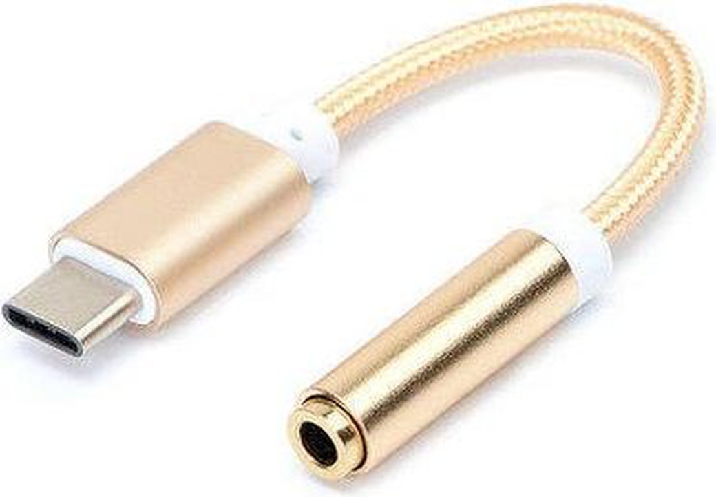Переходник для наушников USB Type C - 3.5 мм, золотистый фото